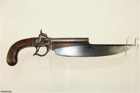 Rare Jim Bowie Inspired Antique Elgin Cutlass Pistol