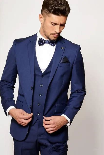 Custom Made Royal Blue Slim Fit Men Suits Wedding Suits For Men Groom Tuxedos Groomsman Suits