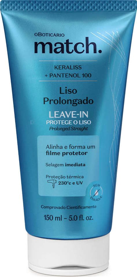 Leave In Protege o Liso Match Liso Prolongado 150ml O Boticário