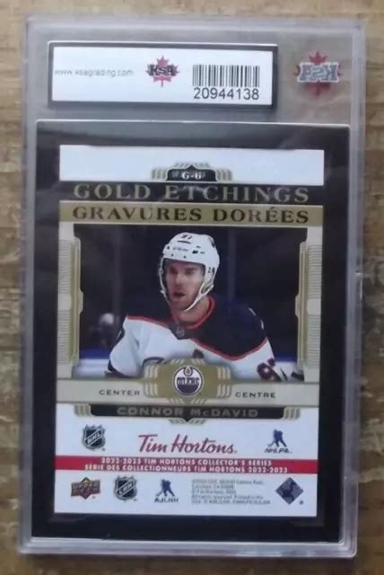 2022 23 UPPER DECK Tim Hortons Gold Etchings Card G 6 Connor Mcdavid