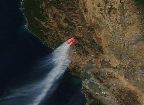 Latest Satellite Image Shows Devastating Kincaid Fire Continues To