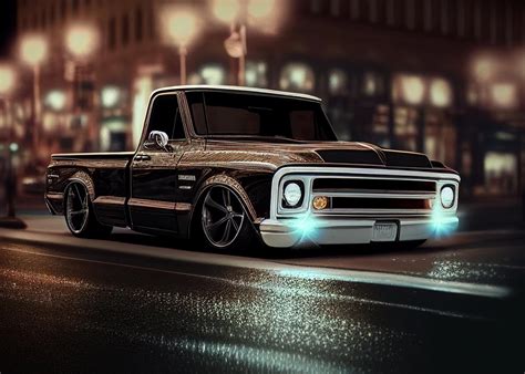 1968 Chevy C10 PNG And SVG Classic Car Vintage Car Wall Art Muscle Car Hot Rod Gift For