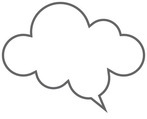 Speak Bubble Text Chatting Box Message Box Outline Cartoon 34798789 Png