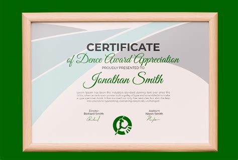 Dance Award Certificate Template Photoshop Room