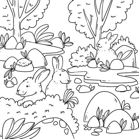 Fundo Desenhos De Animais Para Colorir Fotos Vetores De Fundo De