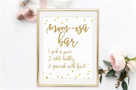 Home Products Mom Osa Bar Sign Free Gold Confetti Printable