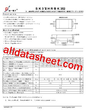 SK32 Datasheet PDF DIYI Electronic Technology Co Ltd