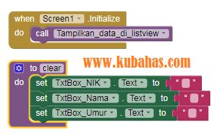 CRUD TinyDB App Inventor Kodular Kubahas