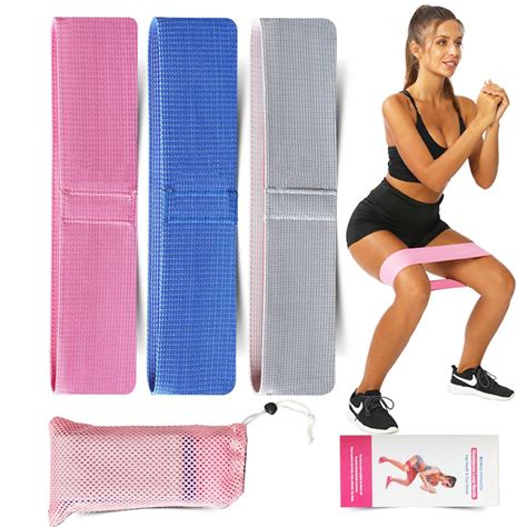 Cheap Custom Print Latex Fabric Exercise Band Set Elastic Fitness