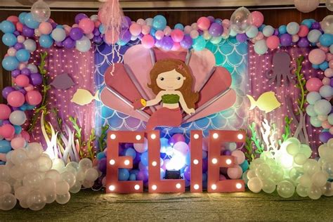 Elie’s Dainty Mermaid Adventure Themed Party – 1st Birthday | Party ...