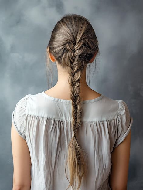 Premium Photo Beautiful French Braid Hair Style