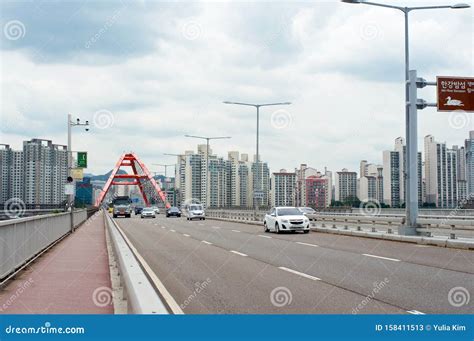 Hangang River In Seoul In Summer In Korea Stock Image Image Of Scene