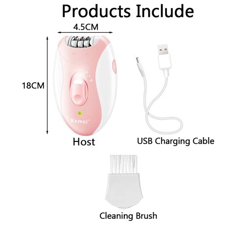 KEMEI Electric Women Epilator KM 3018 Rechargeable Waterproof Hair