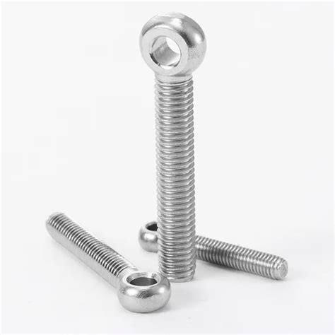 Custom DIN444 M2 M4 M6 M8 Brass Stainless Steel Galvanized Eyelet Bolt