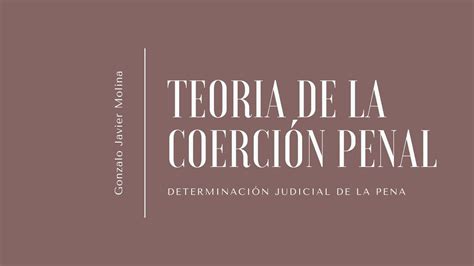 Determinaci N Judicial De La Pena Youtube