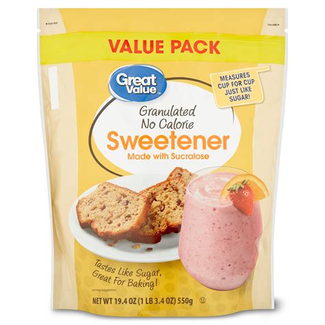 Great Value Granulated No Calorie Sweetener 9 7 Oz Walmart