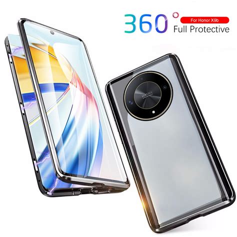 Honor X9b 5g 2023 360° Magnetic Flip Double Side Protective Glass Cover Coque For Honorx9b Honar