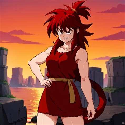 Ai Art Lora Model Primitive Saiyan Woman Dragon Ball Z Pixai