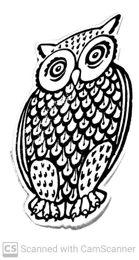 Owl Rubber Stamp Etsy