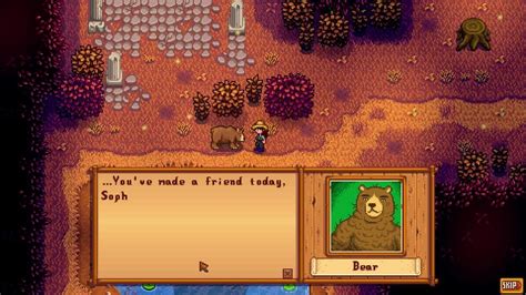 Meeting The Talking Bear Stardew Valley Youtube