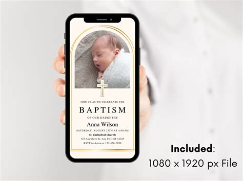 Photo Baptism Invitation Template Girl Baptism Invitation Template