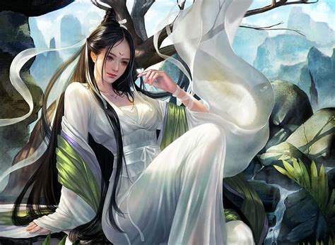 Hd Wallpaper Fantasy Art Artwork Asian Women Wallpaper Flare