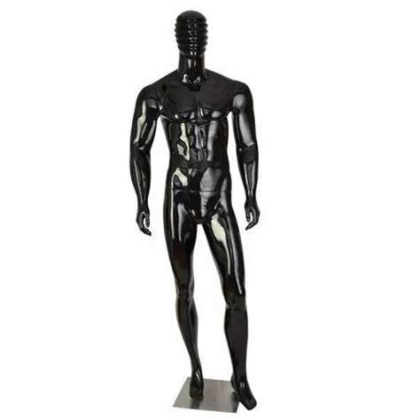 Standing Fiberglass Black Male Mannequin For Multipurpose Non