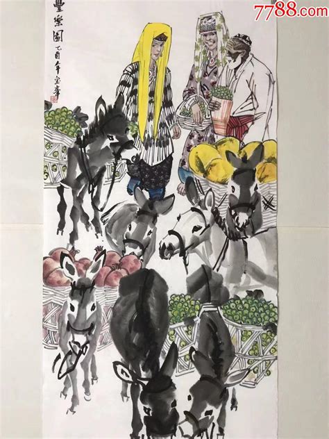 李宝峰人物镜片a88s40f人物国画原作作品欣赏收藏价值7788字画网