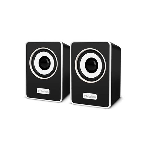 Computer Speakers Phission Mini Speaker With Stereo Sound 6w Usb Powered 3 5 Mm Aux In Portable