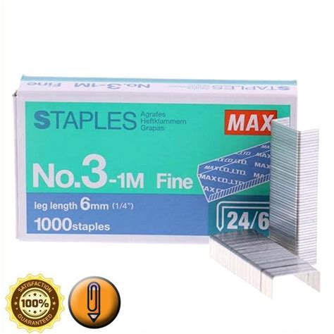 Max No 3 1M 24 6 Staples Bullet Refill Lazada