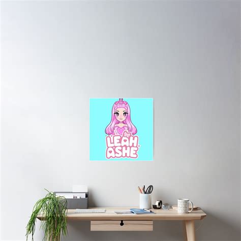 Leah Ashe Army Roblox Neon Blue Poster For Sale By Totkisha1 Redbubble