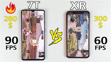 Oneplus 7t Vs Iphone Xr Pubg Test In 2021 Pubg 90 Fps Vs 60 Fps Test