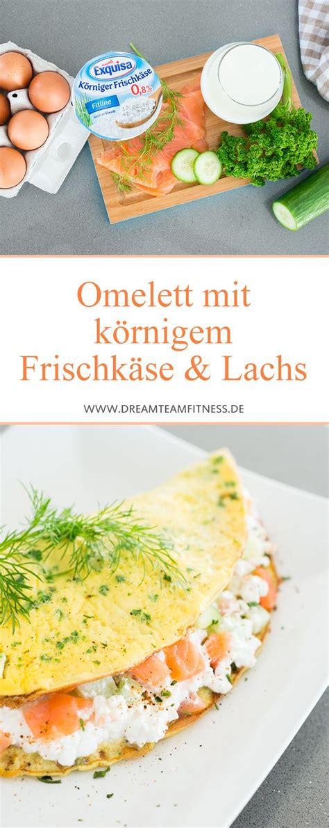 Healthy Omelette With Cream Cheese And Salmon Omelett Mit K Rnigem