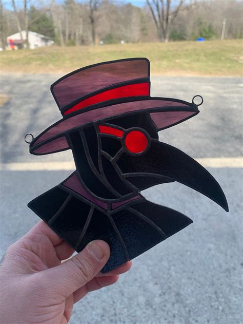 Plague Doctor Stained Glass Suncatcher Etsy