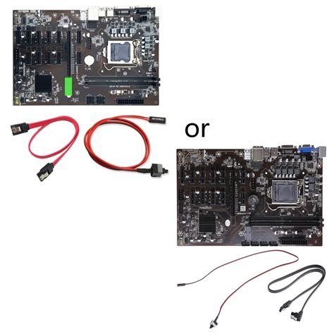 WINDLAND B250 BTC Mining Motherboard With SATA Cable Switch Cable LGA