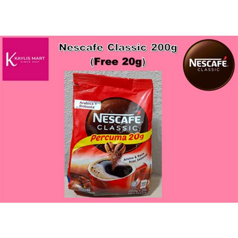 Nescafe Classic Refill Bonus Pack 220g Shopee Malaysia