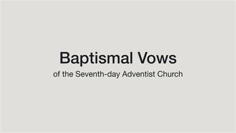 Seventh Day Adventist Baptismal Vows Standard 13 Ppt