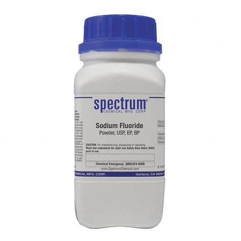 7681-49-4, 41.99, Sodium Fluoride, Powder, USP, EP, BP - 6TZE9|SO167-500GM - Grainger