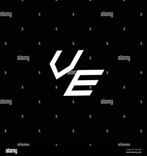 Ve Logo Monogram With Up To Down Style Modern Design Template Isolated