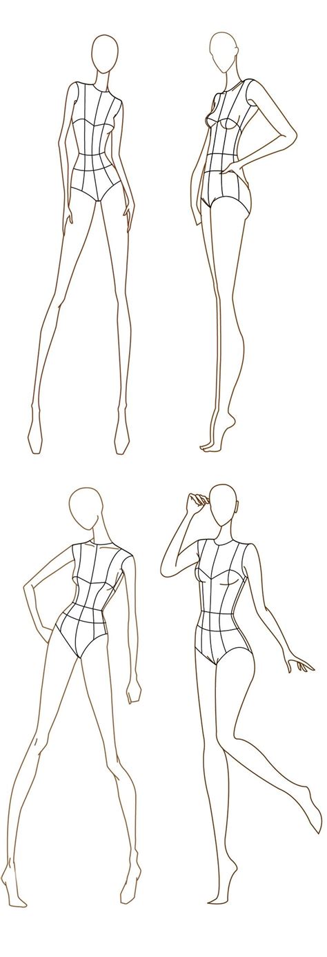 Free Fashion Croquis 120 Fashion Figure Templates Fashion Design