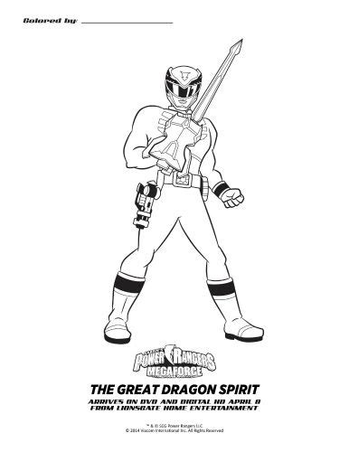 Power Rangers Megaforce Printable Coloring Page Sweeps4Bloggers