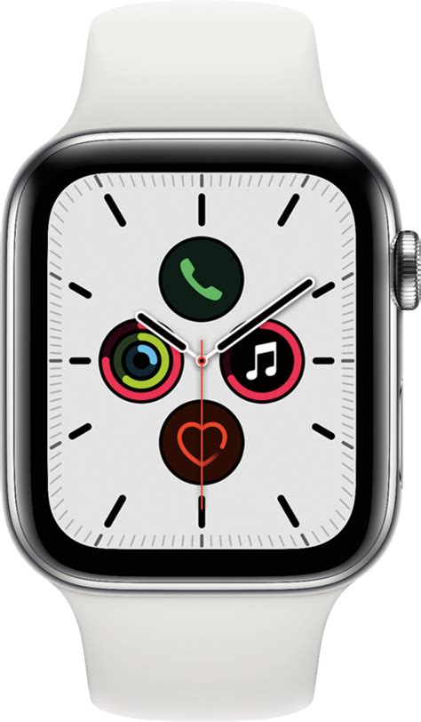 Best Buy Apple Watch Series 5 GPS Cellular 44mm Stainless Steel