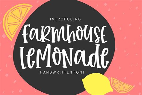 Farmhouse Lemonade Handwritten Font 200876 Handwritten Font Bundles