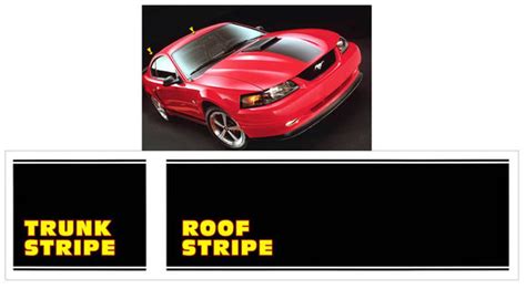 2003 04 Mustang Mach 1 Roof And Trunk Stripe Decal Graphic Express