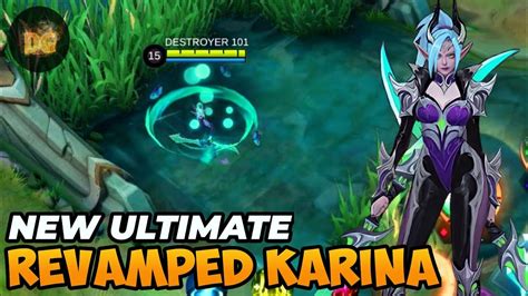 REVAMPED KARINA GAMEPLAY In Mobile Legends YouTube