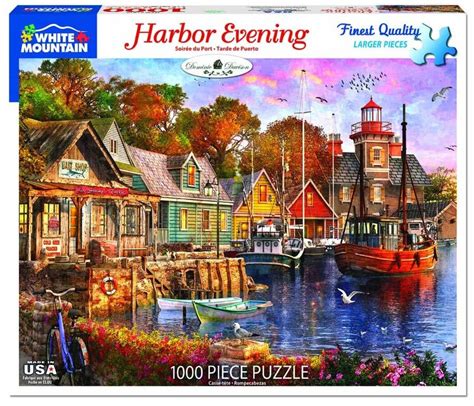 1000 Piece Jigsaw Puzzle Harbor Evening Jigsaw Puzzles Piecings