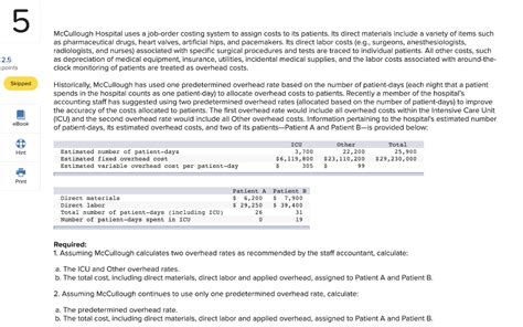 Solved Mccullough Hospital Uses A Job Order Costing System Chegg