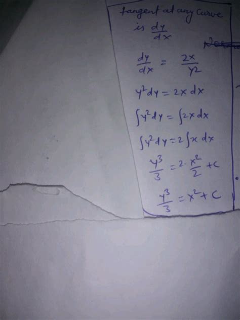 Find The Equation Of The Curve Passing Through The Point 23 Given That The Slope