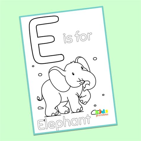 Letter E Elephant Coloring Pages - Infoupdate.org