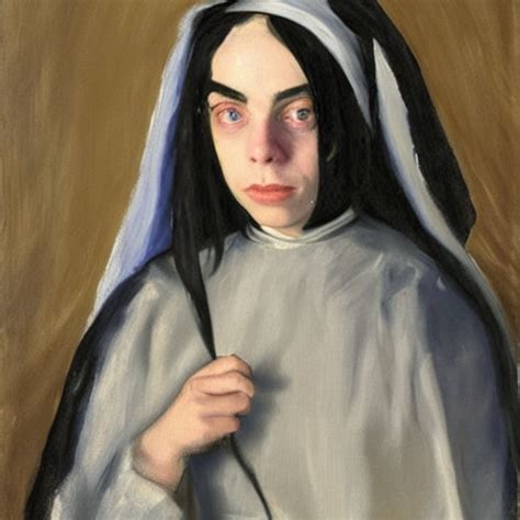 Krea Ai Billie Eilish As A Nun Painted By Robert Henri